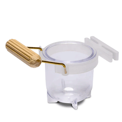PORTA VITAMINA CRISTAL MADEIRA PARA COLEIRO