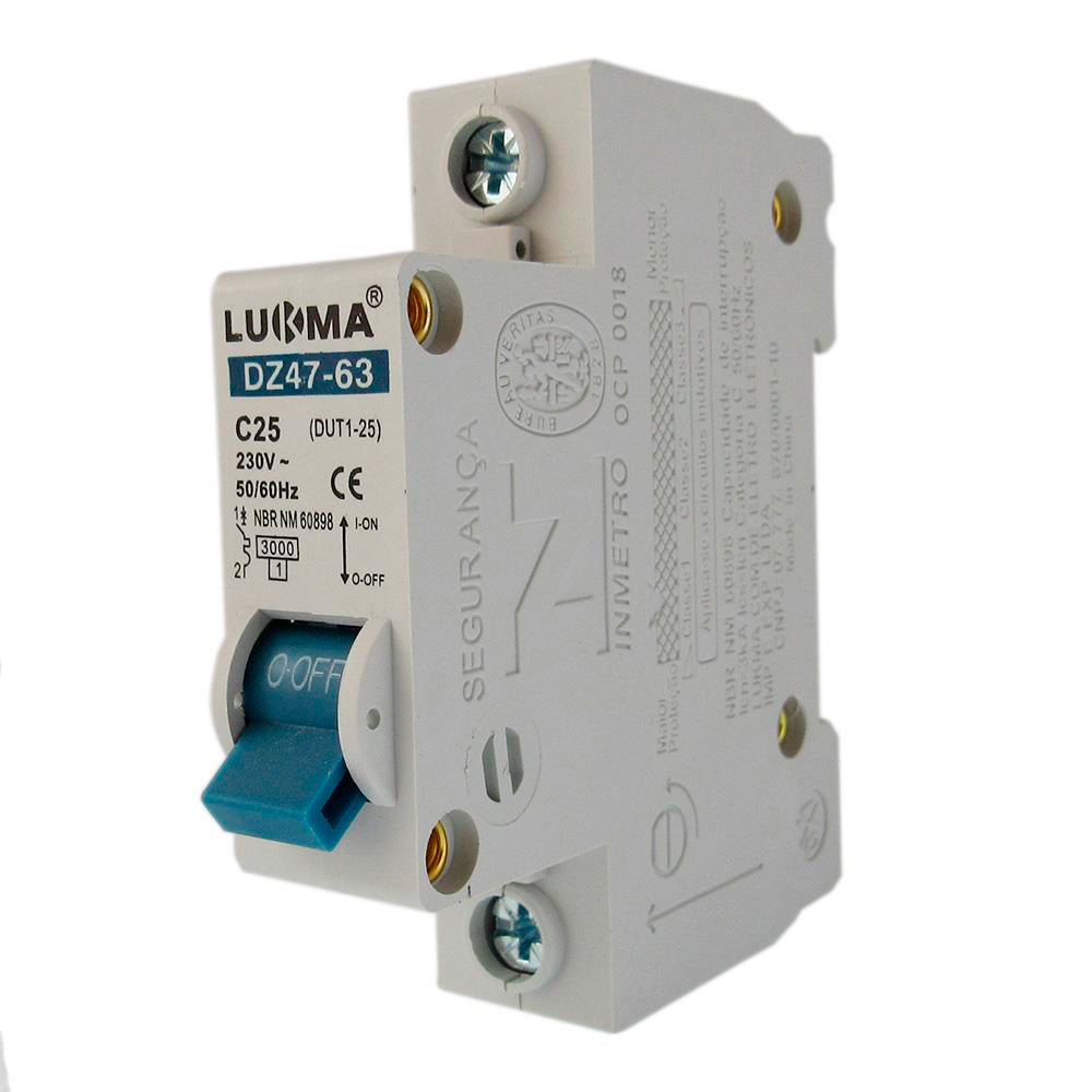 DISJUNTOR UNIPOLAR 25A DIN LUKMA