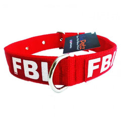 COLEIRA DUPLA FBI N 8 VERMELHA