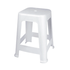 BANQUETA PLASTICA BRANCA CARGA 120KG MOR