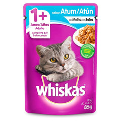 WHISKAS SACHE GATOS ADULTO 1+ ATUM AO MOLHO 85G